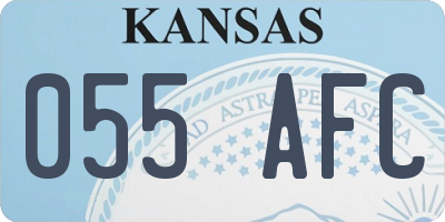 KS license plate 055AFC