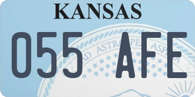 KS license plate 055AFE