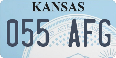 KS license plate 055AFG