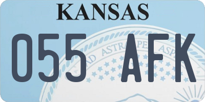 KS license plate 055AFK