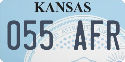 KS license plate 055AFR