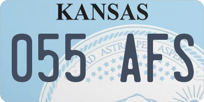 KS license plate 055AFS