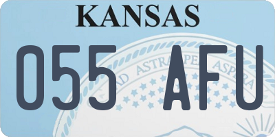 KS license plate 055AFU