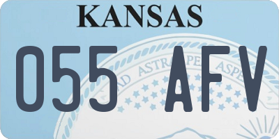 KS license plate 055AFV