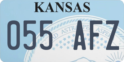 KS license plate 055AFZ