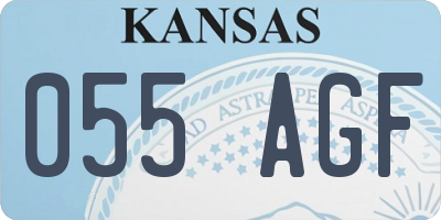 KS license plate 055AGF