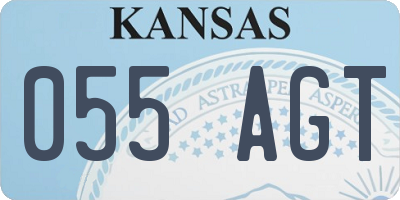 KS license plate 055AGT