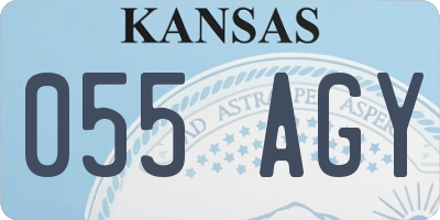 KS license plate 055AGY