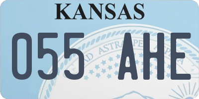 KS license plate 055AHE