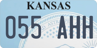 KS license plate 055AHH