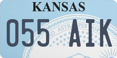 KS license plate 055AIK