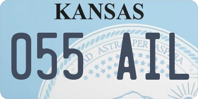 KS license plate 055AIL