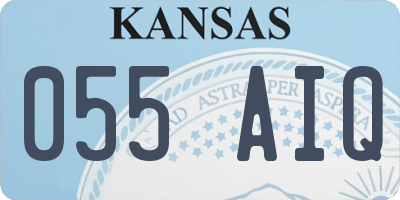 KS license plate 055AIQ