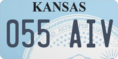 KS license plate 055AIV