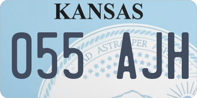 KS license plate 055AJH