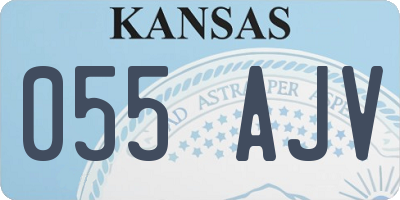 KS license plate 055AJV