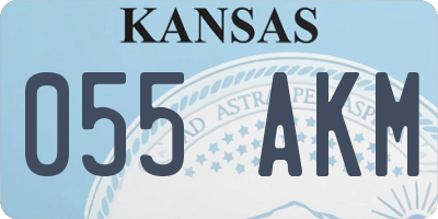 KS license plate 055AKM