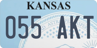 KS license plate 055AKT