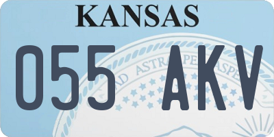 KS license plate 055AKV