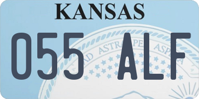 KS license plate 055ALF