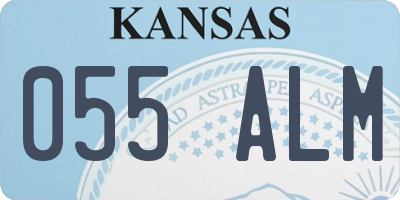 KS license plate 055ALM