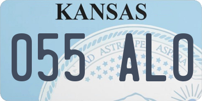KS license plate 055ALO