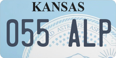 KS license plate 055ALP