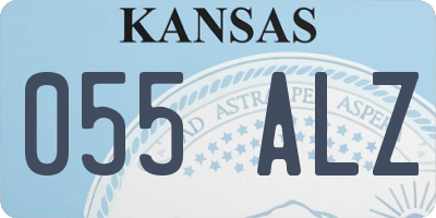 KS license plate 055ALZ