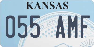 KS license plate 055AMF
