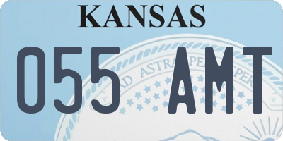 KS license plate 055AMT