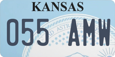 KS license plate 055AMW