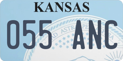 KS license plate 055ANC