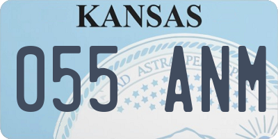 KS license plate 055ANM