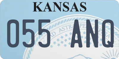 KS license plate 055ANQ