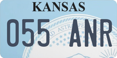 KS license plate 055ANR