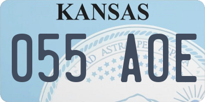 KS license plate 055AOE