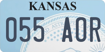 KS license plate 055AOR