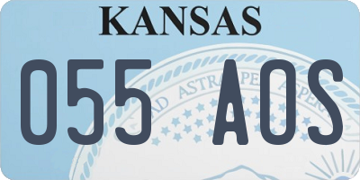 KS license plate 055AOS