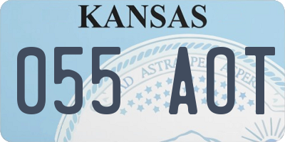 KS license plate 055AOT