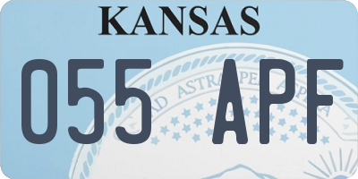 KS license plate 055APF