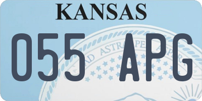 KS license plate 055APG