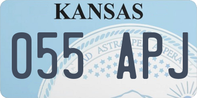 KS license plate 055APJ