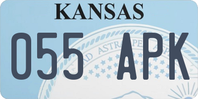 KS license plate 055APK