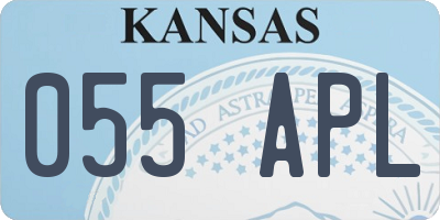 KS license plate 055APL