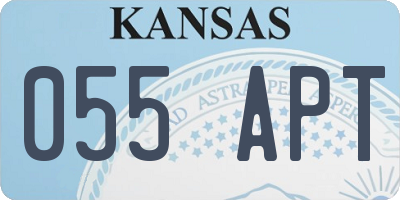 KS license plate 055APT