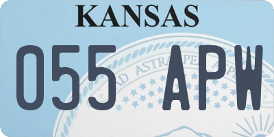 KS license plate 055APW