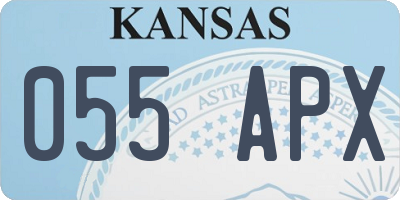 KS license plate 055APX