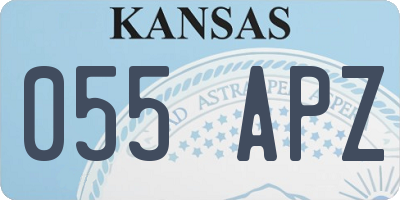 KS license plate 055APZ