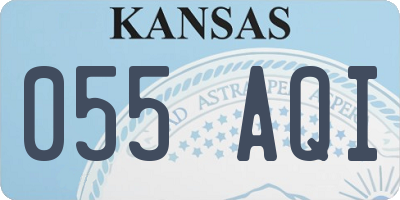 KS license plate 055AQI