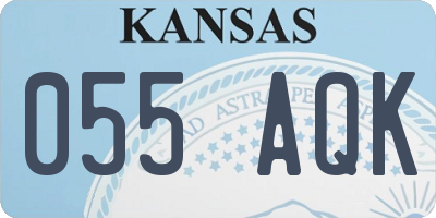 KS license plate 055AQK